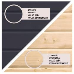 hybridní domek KARIBU JUPITER 3C (12363) antracit / sv. šedá + přístavek 219 cm