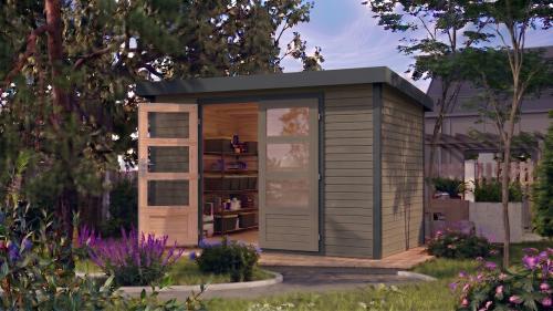 hybridní domek KARIBU JUPITER 4B (12317) terragrau / antracit