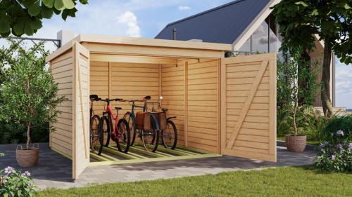 dřevěná garáž KARIBU FAHRRADGARAGE 4 (12484) natur