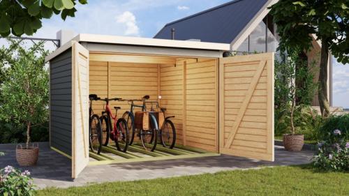 dřevěná garáž KARIBU FAHRRADGARAGE 4 (12485) terragrau