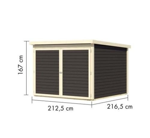 dřevěná garáž KARIBU FAHRRADGARAGE 4 (12485) terragrau