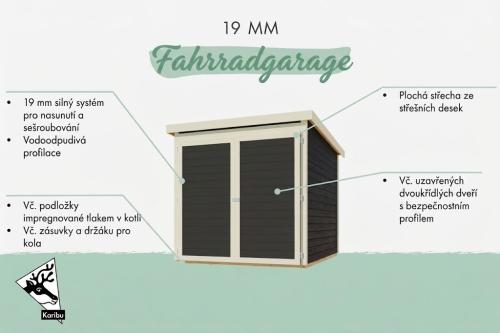 dřevěná garáž KARIBU FAHRRADGARAGE 4 (12485) terragrau