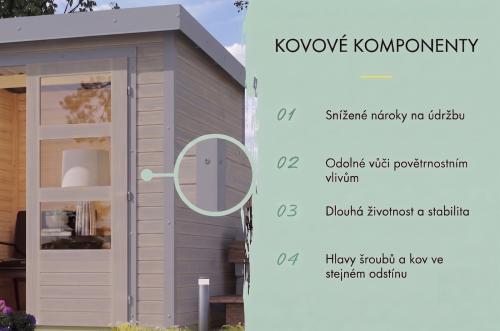 hybridní domek KARIBU JUPITER 4D (12323) světle šedý / sv. šedá