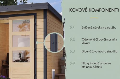 hybridní domek KARIBU JUPITER 5A (12328) natur / antracit