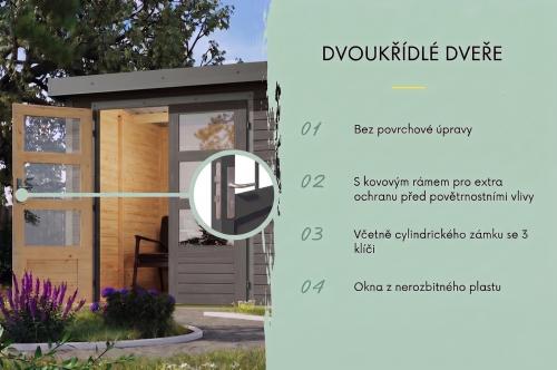 hybridní domek KARIBU JUPITER 5B (12330) terragrau / sv. šedá