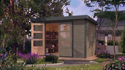 hybridní domek KARIBU JUPITER 5B (12331) terragrau / antracit