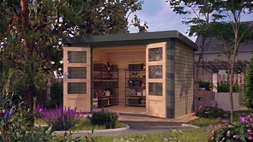 hybridní domek KARIBU JUPITER 5B (12331) terragrau / antracit