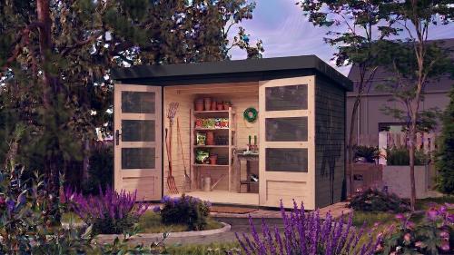 hybridní domek KARIBU JUPITER 5C (12334) antracit / antracit