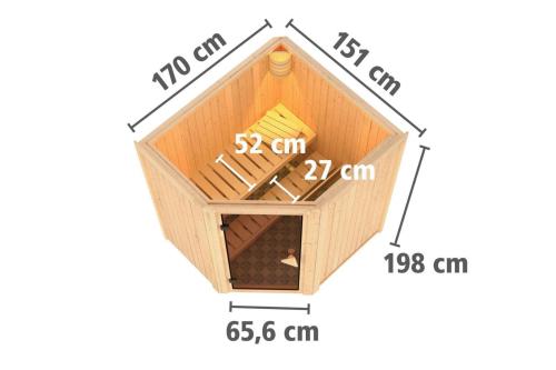 finská sauna KARIBU TAURIN (85562)