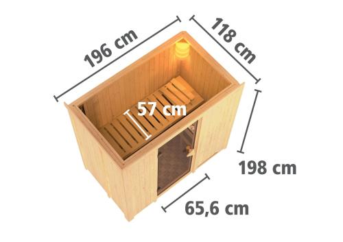 finská sauna KARIBU VARIADO (80667)