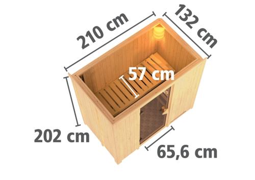 finská sauna KARIBU VARIADO (80668)
