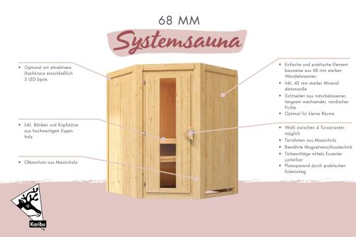 finská sauna KARIBU CARIN (47830)