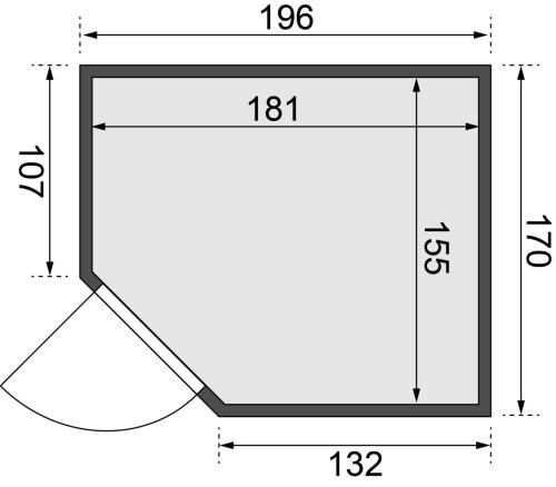 finská sauna KARIBU SIIRIN (59642)