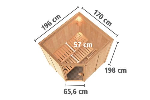 finská sauna KARIBU SIIRIN (85603)