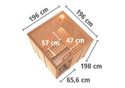 finská sauna KARIBU RODIN (75722)