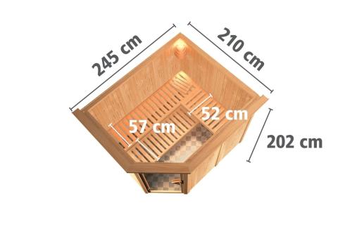 finská sauna KARIBU MALIN (75782)