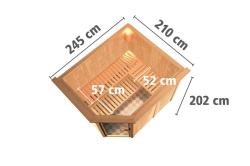 finská sauna KARIBU MALIN (75790)