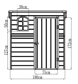 plastový domek LANITPLAST VERDAL 64 - V227