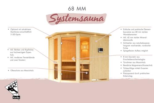 finská sauna KARIBU AMELIA 3 (66760)
