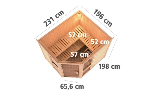 finská sauna KARIBU AMELIA 3 (66760)