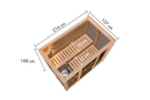 finská sauna KARIBU IRAVA 3 (88)