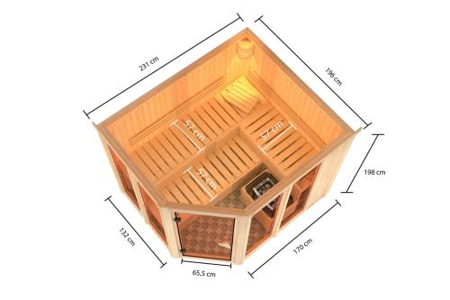 finská sauna KARIBU AINUR  (6098)