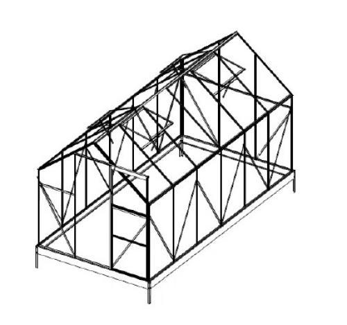 náhradní prosklení pro skleník LANITPLAST SARANA 6x12 PC 4 mm