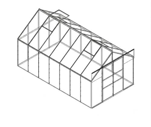 náhradní prosklení pro skleník LANITPLAST SARANA 8x12 PC 4 mm