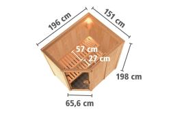 finská sauna KARIBU SAJA (85895)