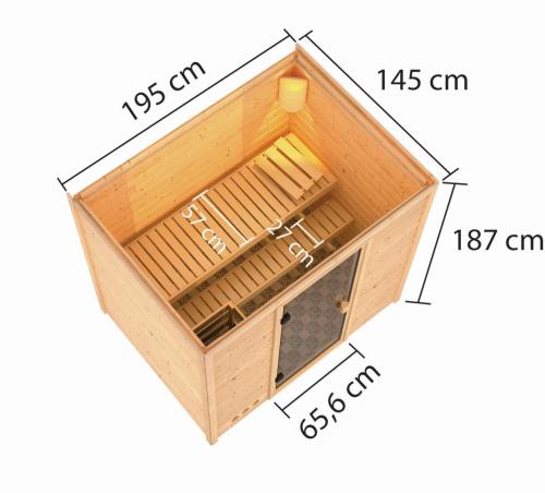 finská sauna KARIBU SELENA (6165)