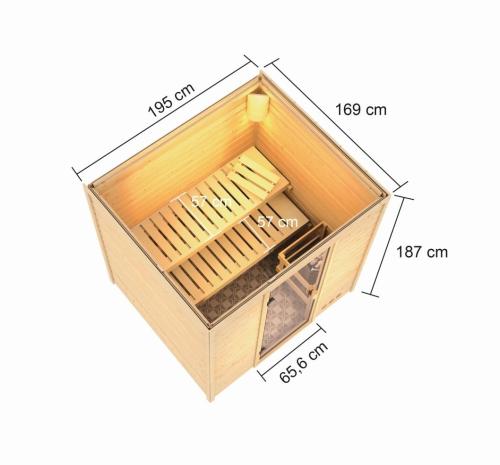 finská sauna KARIBU ADELINA (6169)