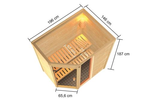 finská sauna KARIBU JADA (6181)