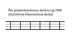 dutinkový polykarbonát MARLON FRW 10 mm bronz 1,05 x 3 m