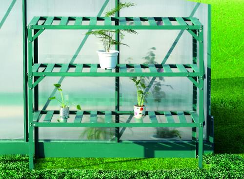 alumínium állvány LANITPLAST 126x50 cm 3 db polccal zöld