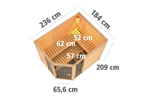 finská sauna KARIBU SINAJ 3 (63509)