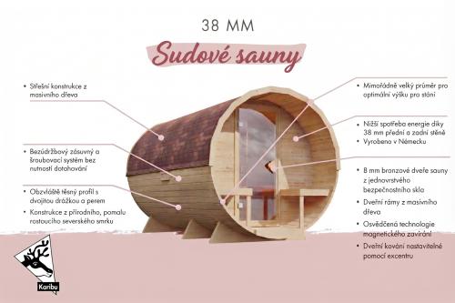 finská sauna KARIBU FASSAUNA 1,5 (66613)