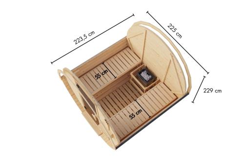 finská sauna KARIBU FASSAUNA 1,5 (66613)