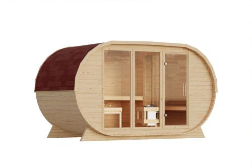 finská sauna KARIBU FASSAUNA BREIT (67219)