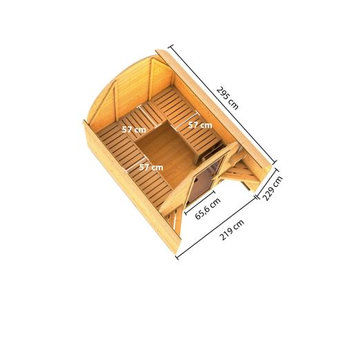 finská sauna KARIBU FASSHAUS 2 (27450)