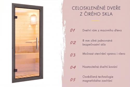 finská sauna KARIBU HYTTI 3 (67222) antracit