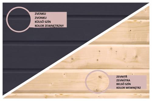 finská sauna KARIBU HYTTI 3 (67222) antracit