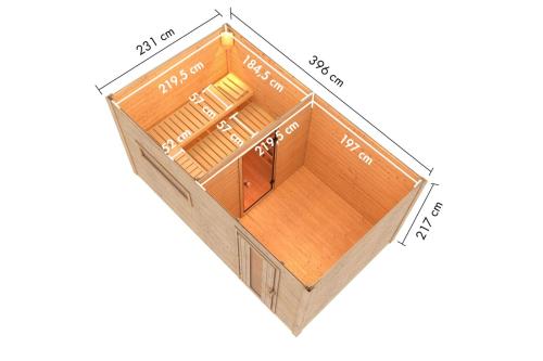 finská sauna KARIBU HYTTI 6 (66107) antracit