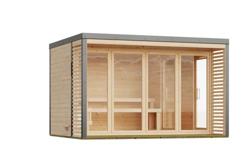 finská sauna KARIBU ARES 4 (66766) natur / šedá