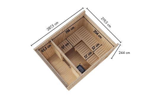 finská sauna KARIBU DELANO (66704) antracit
