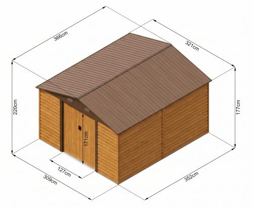 zahradní domek LANITPLAST MAXTORE WOOD 1112 - V230