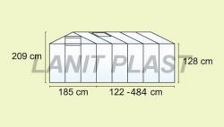 skleník LanitGarden MT typ 6x10, rozměr 185 x 310 cm