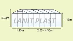 skleník MULTILINE typ 6x14, poškozený obal