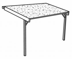 Dřevěný otevřený přístřešek šířka 125 cm - Solid (S819)