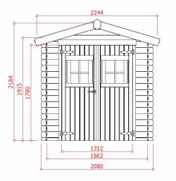 Dřevěný zahradní domek Solid HAMM - dveře R6 (S8765)