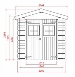 Dřevěný zahradní domek Solid HAMM - dveře R4 (S8765)